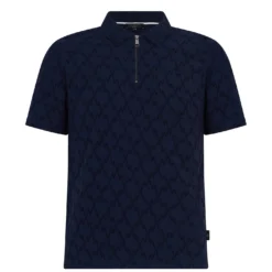 Ted Baker Coram Zip Polo Shirt for Polo Shirts Colour Navy