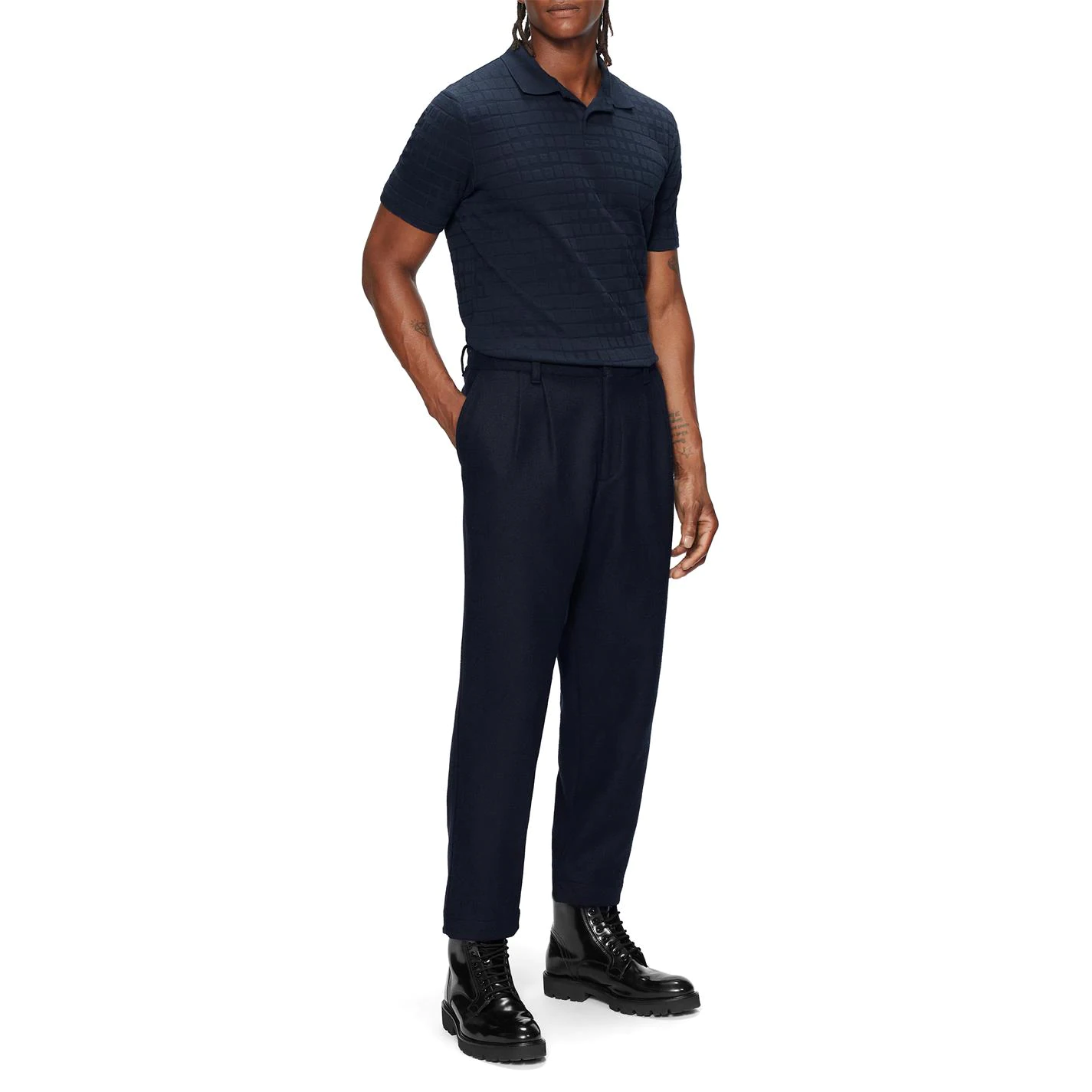 Ted Baker Fowd Short Sleeve Polo Shirt for Polo Shirts Colour Navy 4 Ted Baker Fowd Short Sleeve Polo Shirt for Polo Shirts Colour Navy - Image 2