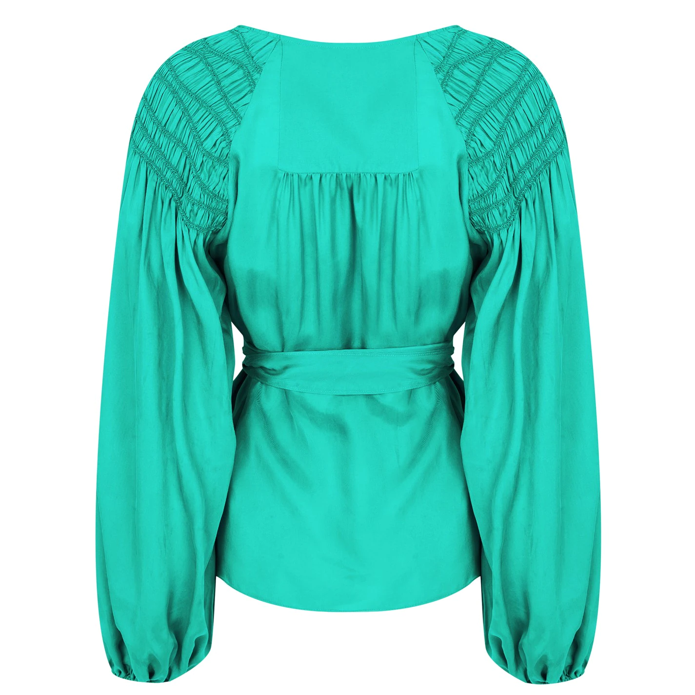 Ted Baker Tavia Wrap Blouse for Blouses & Shirts Colour Mid Green 7 Ted Baker Tavia Wrap Blouse for Blouses & Shirts Colour Mid Green - Image 5