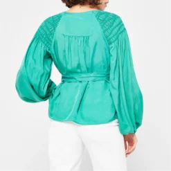 Ted Baker Tavia Wrap Blouse for Blouses & Shirts Colour Mid Green 9 Ted Baker Tavia Wrap Blouse for Blouses & Shirts Colour Mid Green -Ted Baker shop online 54378515 xxl a2
