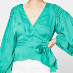 Ted Baker Tavia Wrap Blouse for Blouses & Shirts Colour Mid Green 10 Ted Baker Tavia Wrap Blouse for Blouses & Shirts Colour Mid Green -Ted Baker shop online 54378515 xxl a3