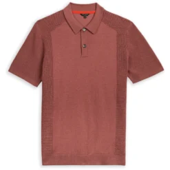 Ted Baker Bump Polo Shirt for Polo Shirts Colour Pink