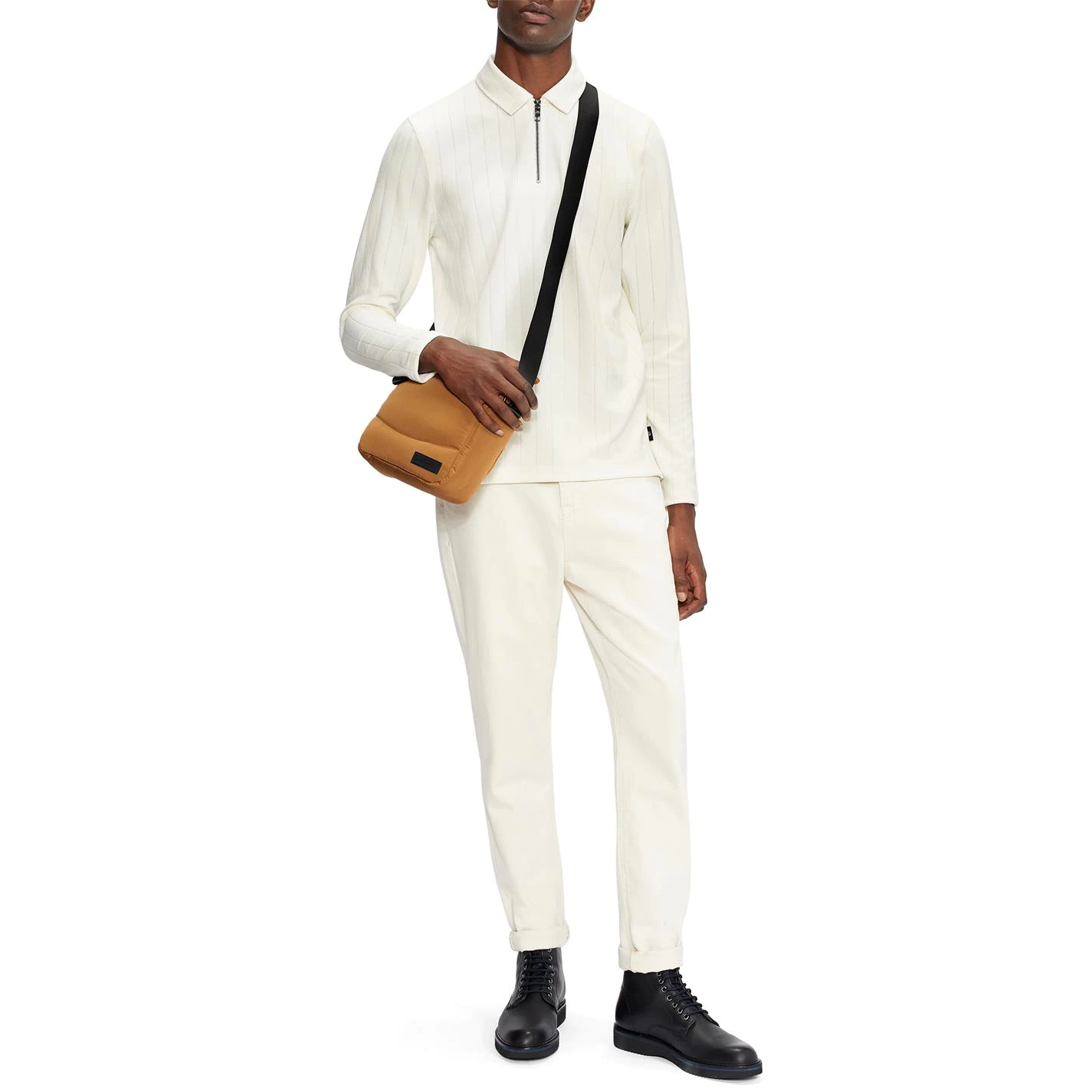 Ted Baker Drycida Long Sleeve Polo Shirt for Polo Shirts Colour White 6 Ted Baker Drycida Long Sleeve Polo Shirt for Polo Shirts Colour White - Image 4