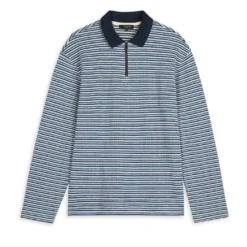 Ted Baker Beer Textured Polo Shirt for Polo Shirts Colour Blue