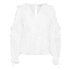 Ted Baker Janeio Ruffle Top for Blouses & Shirts Colour White