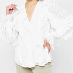 Ted Baker Janeio Ruffle Top for Blouses & Shirts Colour White 10 Ted Baker Janeio Ruffle Top for Blouses & Shirts Colour White -Ted Baker shop online 54413001 xxl a3