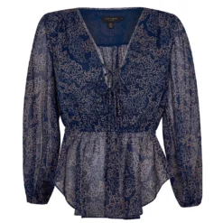Ted Baker Mildrid Tie Blouse for Blouses & Shirts Colour Dk-Navy