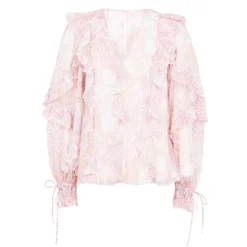 Ted Baker Siela Ruffle Top for Blouses & Shirts Colour Coral
