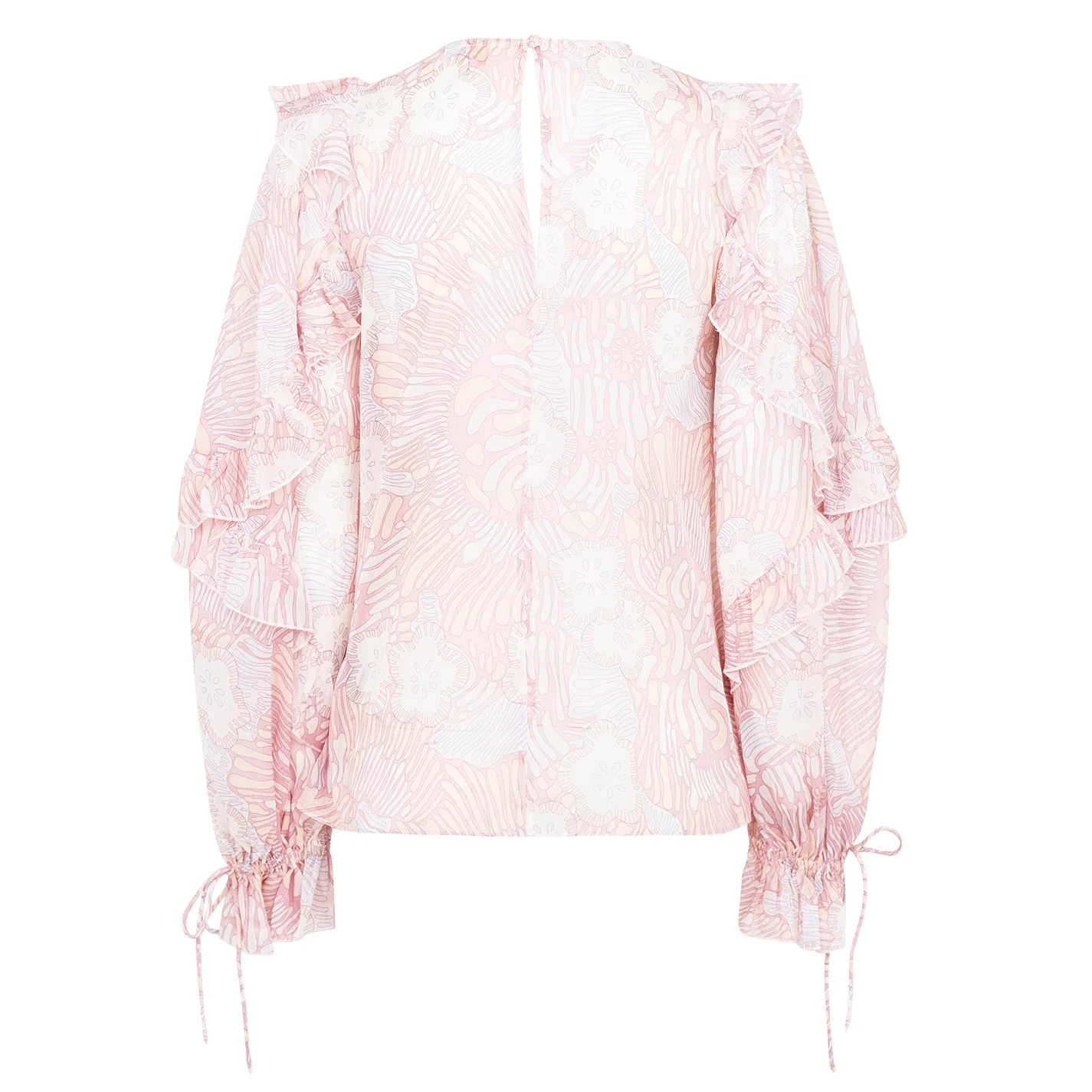 Ted Baker Siela Ruffle Top for Blouses & Shirts Colour Coral 7 Ted Baker Siela Ruffle Top for Blouses & Shirts Colour Coral - Image 5