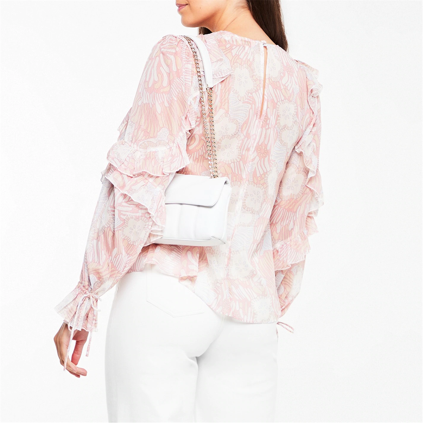 Ted Baker Siela Ruffle Top for Blouses & Shirts Colour Coral 5 Ted Baker Siela Ruffle Top for Blouses & Shirts Colour Coral - Image 3