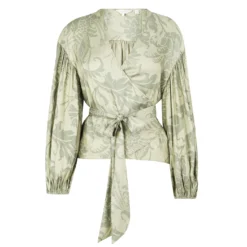 Ted Baker Ted Baker Voilete Wrap Top Womens for Blouses & Shirts Colour Mid-Green