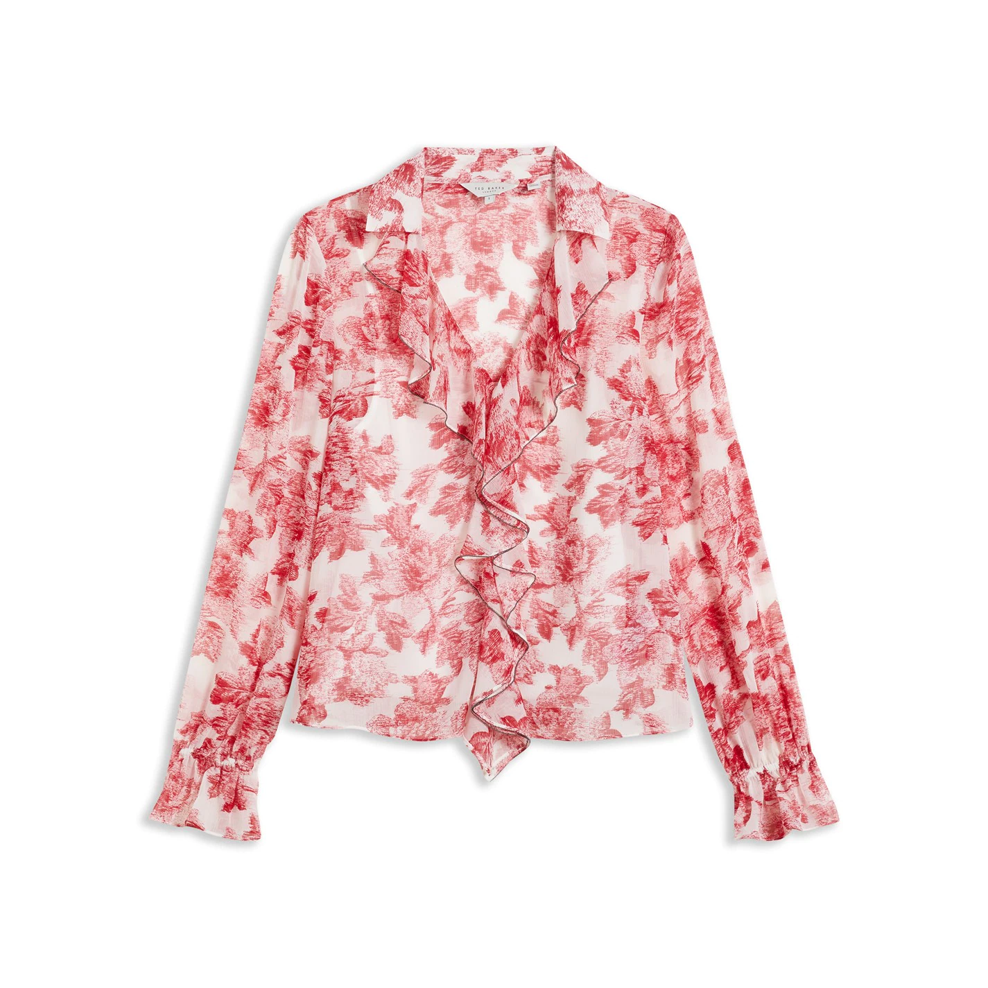 Ted Baker Laurent Ruffle Blouse for Blouses & Shirts Colour White 3 Ted Baker Laurent Ruffle Blouse for Blouses & Shirts Colour White