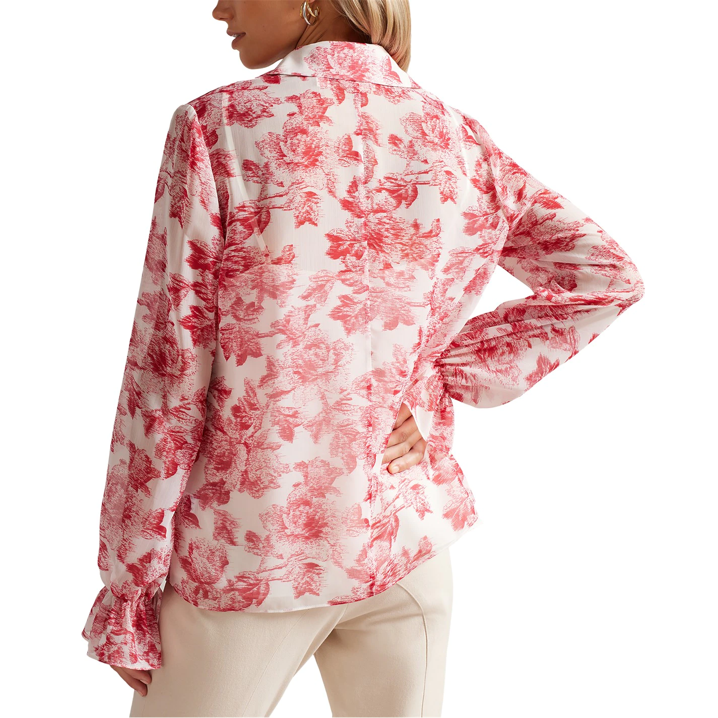 Ted Baker Laurent Ruffle Blouse for Blouses & Shirts Colour White 5 Ted Baker Laurent Ruffle Blouse for Blouses & Shirts Colour White - Image 3