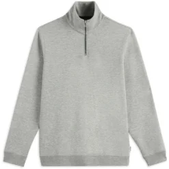 Ted Baker Ayfive Zip Sweatshirt for Big & Tall Knitwear Colour Grey-Marl