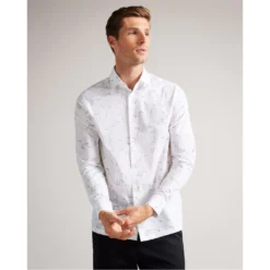 Ted Baker Ted Baker Zaar Print Long Sleeve Shirt Mens for Casual Shirts Colour Multi -Ted Baker shop online 55217501 xxl a3