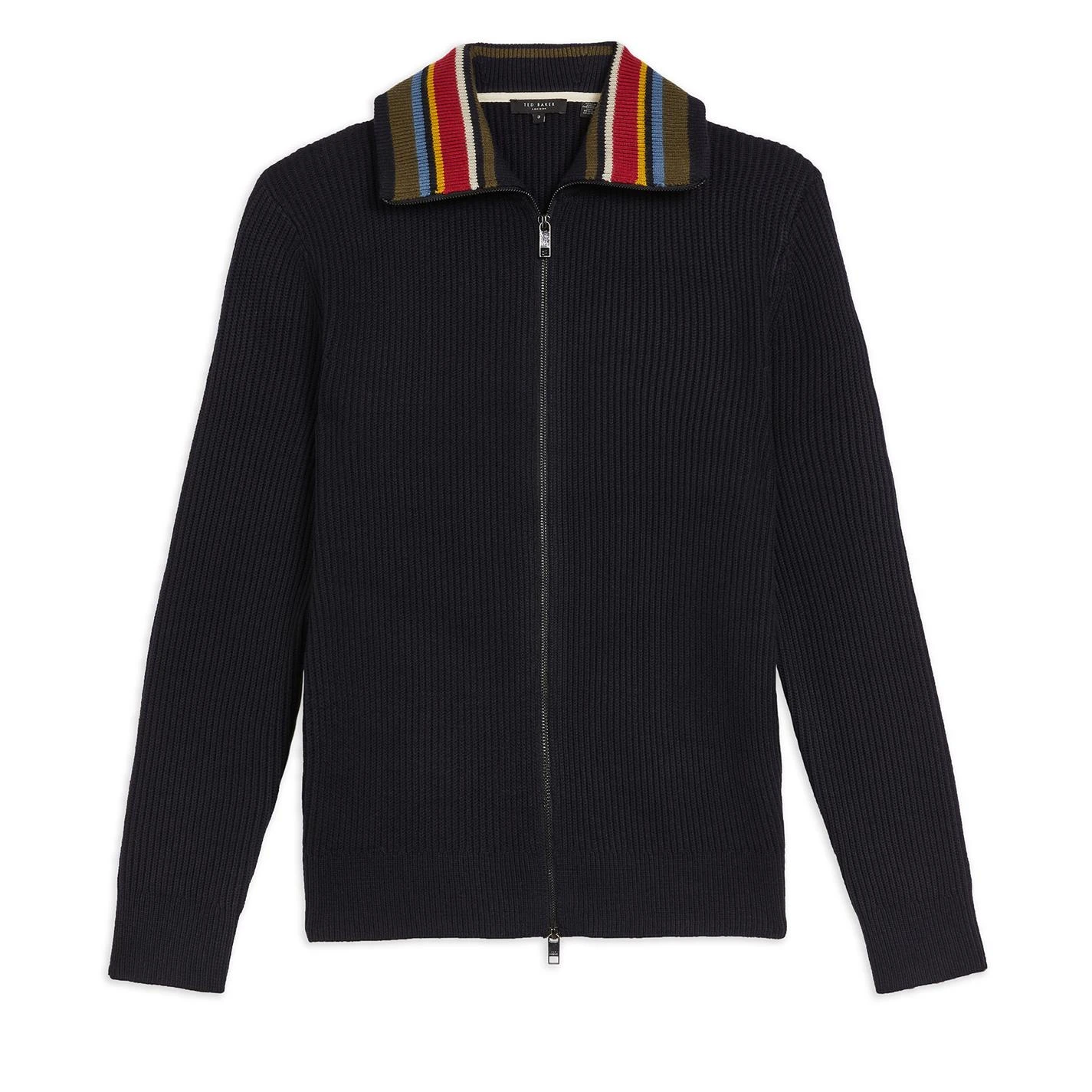 Ted Baker Ousse Full Zip Sweater for Big & Tall Knitwear Colour Navy 3 Ted Baker Ousse Full Zip Sweater for Big & Tall Knitwear Colour Navy