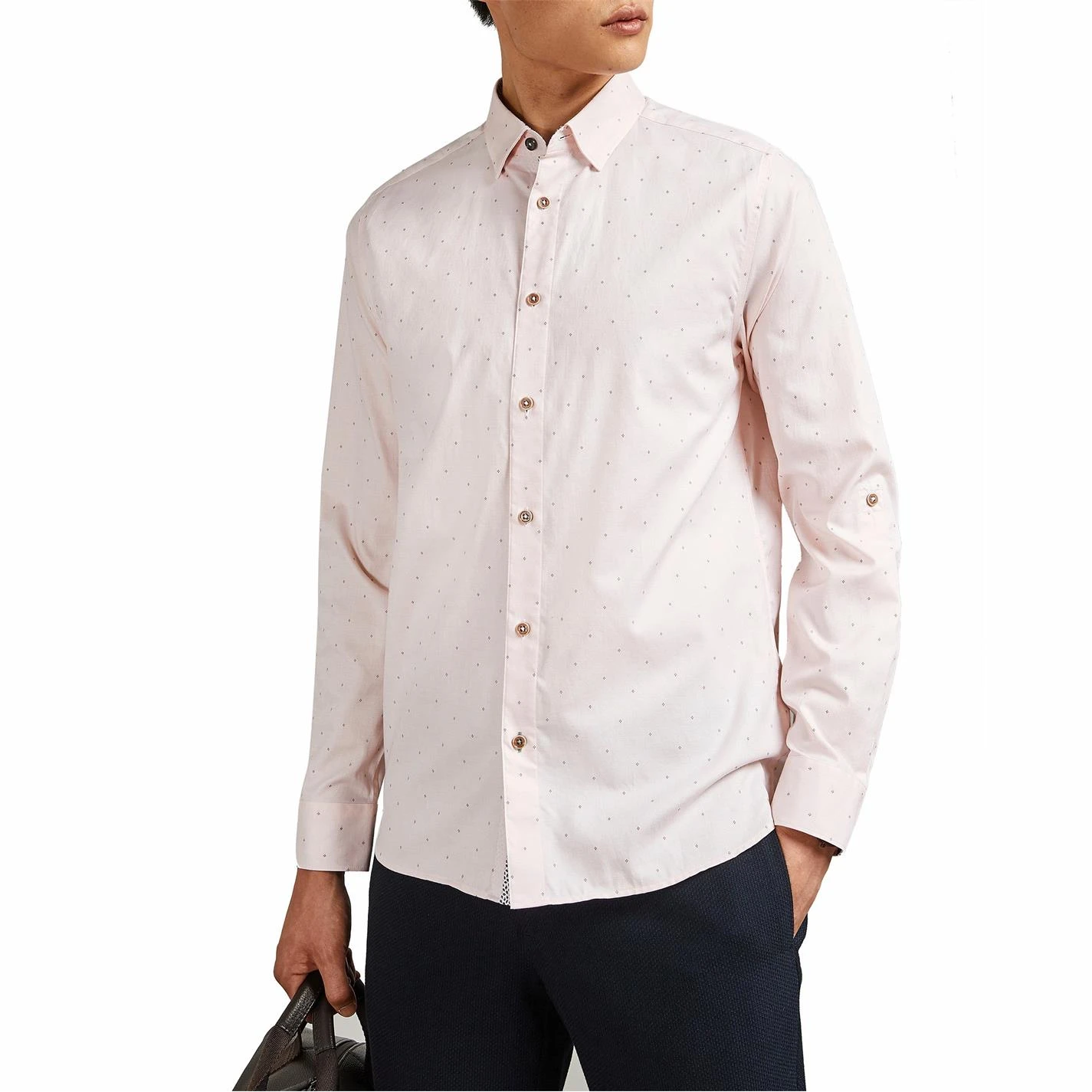 Ted Baker Ted Baker Kameron Shirt Mens for Casual Shirts Colour Pink 4 Ted Baker Ted Baker Kameron Shirt Mens for Casual Shirts Colour Pink - Image 2