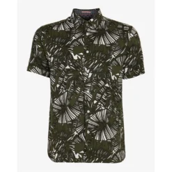 Ted Baker Ted Baker Hero Print Shirt Mens for T-Shirts Colour Khaki