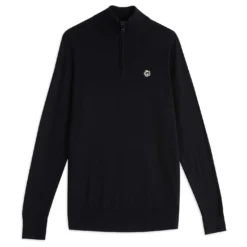 Ted Baker Tooting Zip Top for Big & Tall Knitwear Colour Navy