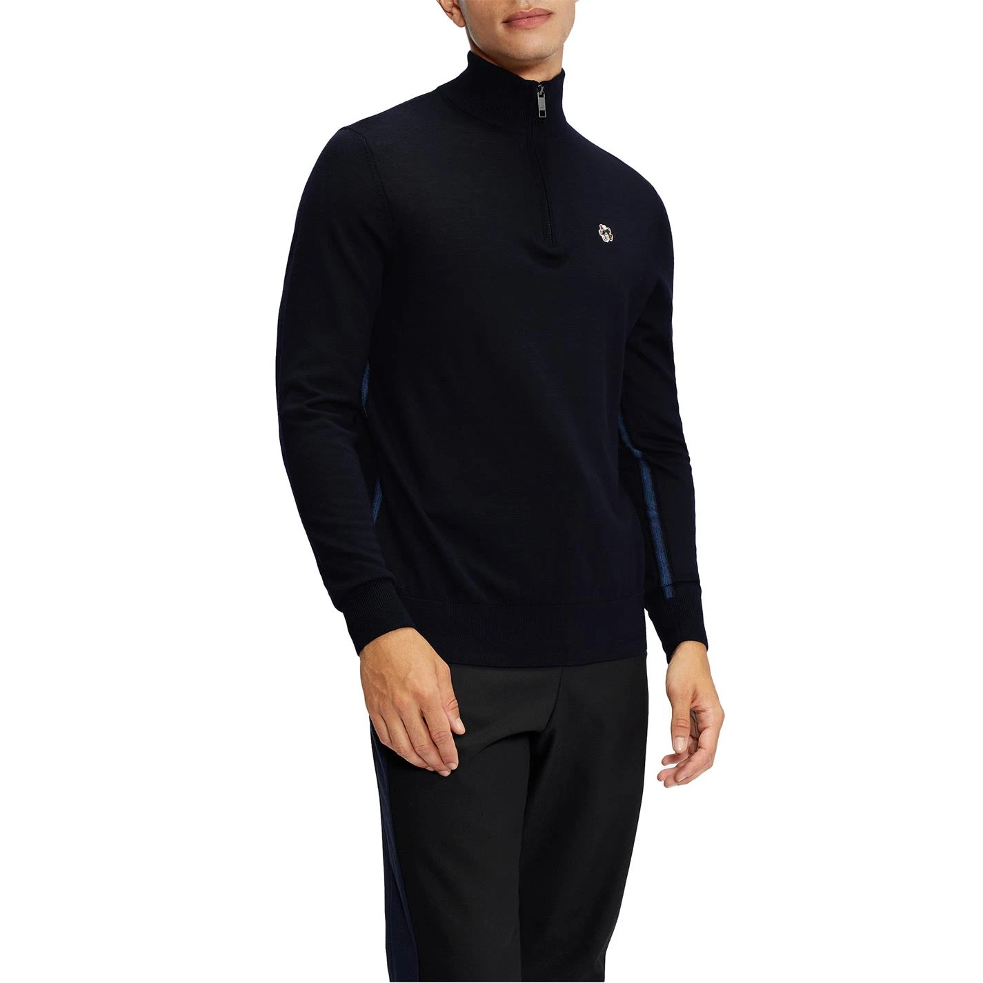 Ted Baker Tooting Zip Top for Big & Tall Knitwear Colour Navy 4 Ted Baker Tooting Zip Top for Big & Tall Knitwear Colour Navy - Image 2
