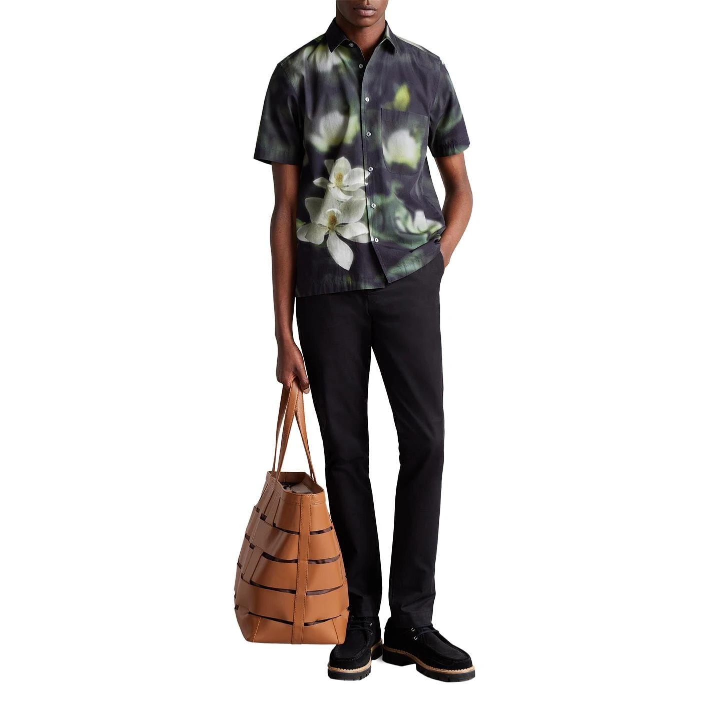 Ted Baker Ted Baker Campbell Floral Shirt Mens for Casual Shirts Colour Black 4 Ted Baker Ted Baker Campbell Floral Shirt Mens for Casual Shirts Colour Black - Image 2
