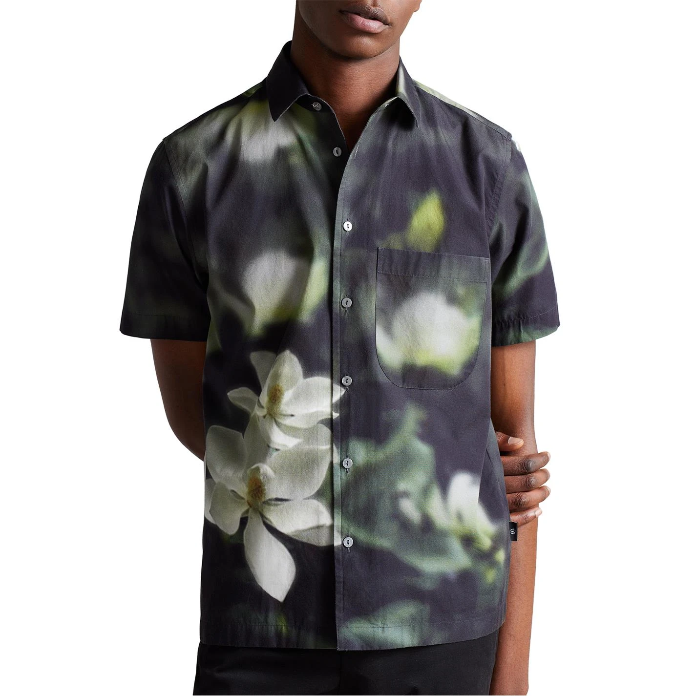 Ted Baker Ted Baker Campbell Floral Shirt Mens for Casual Shirts Colour Black 6 Ted Baker Ted Baker Campbell Floral Shirt Mens for Casual Shirts Colour Black - Image 4