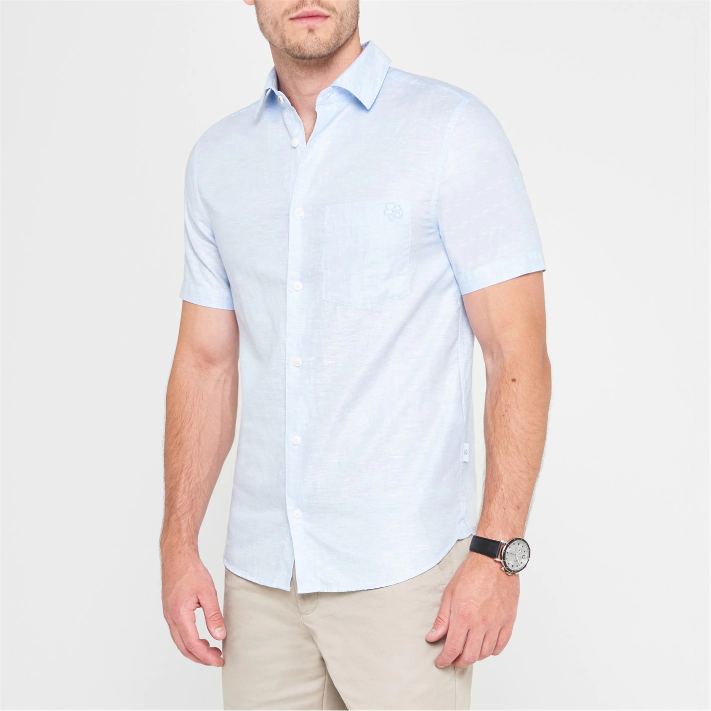 Ted Baker Addle Linen Shirt for Casual Shirts Colour Lt Blue 4 Ted Baker Addle Linen Shirt for Casual Shirts Colour Lt Blue - Image 2