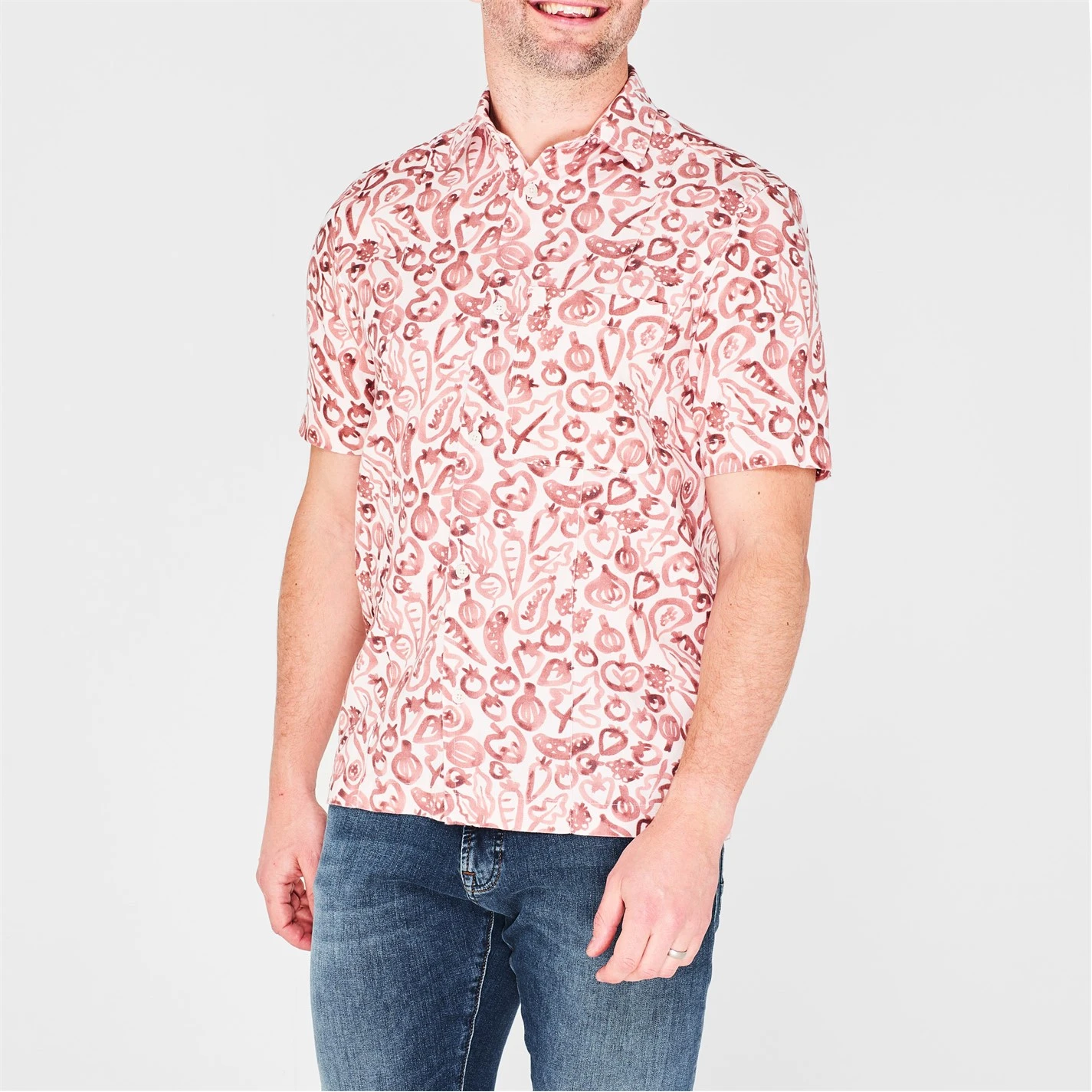 Ted Baker Argo Veg Shirt for Casual Shirts Colour Dk Orange 4 Ted Baker Argo Veg Shirt for Casual Shirts Colour Dk Orange - Image 2