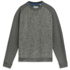 Ted Baker Props Long Sleeve Sweatshirt for Big & Tall Knitwear Colour Charcoal