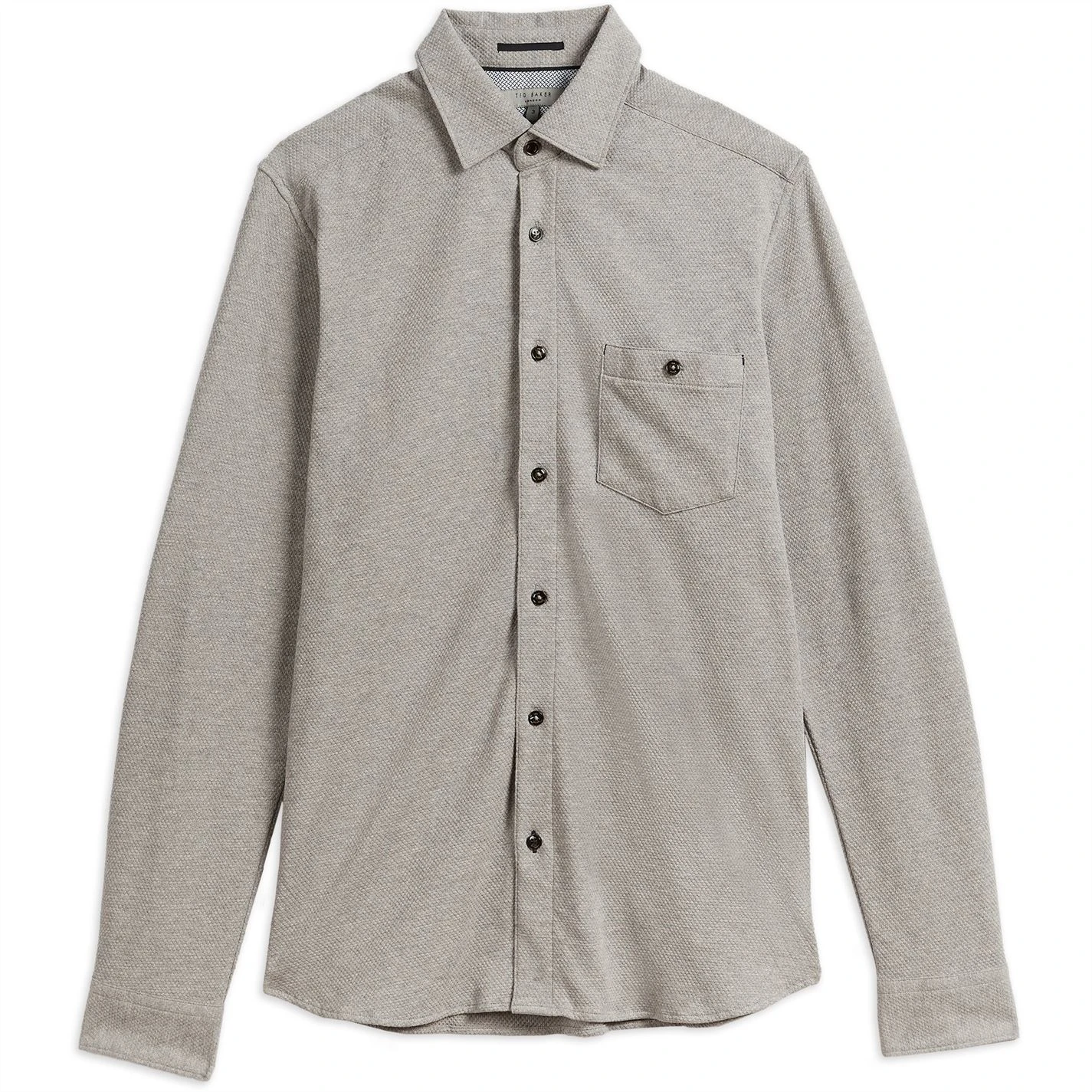 Ted Baker Morty Long Sleeve Shirt for Casual Shirts Colour Grey-Marl 3 Ted Baker Morty Long Sleeve Shirt for Casual Shirts Colour Grey-Marl