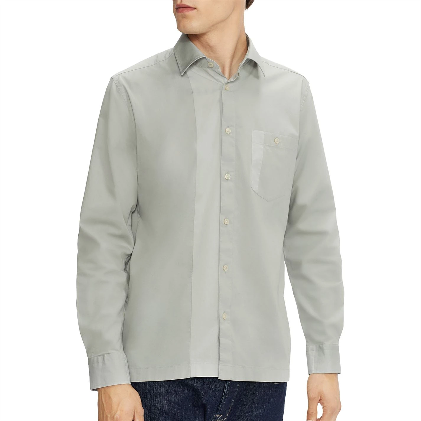 Ted Baker Plantin Panelled Shirt for Casual Shirts Colour Grey 4 Ted Baker Plantin Panelled Shirt for Casual Shirts Colour Grey - Image 2