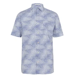Ted Baker Ted Baker Hunno Geo Tile Print Shirt for T-Shirts Colour Light Blue