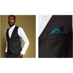 Ted Baker Check Waistcoat for Big & Tall Waistcoats Colour Purple