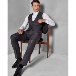 Ted Baker Strong Waistcoat for Big & Tall Waistcoats Colour Charcoal