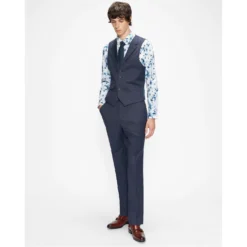 Ted Baker Texon Waistcoat for Big & Tall Waistcoats Colour Blue -Ted Baker shop online 56602018 xxl a5