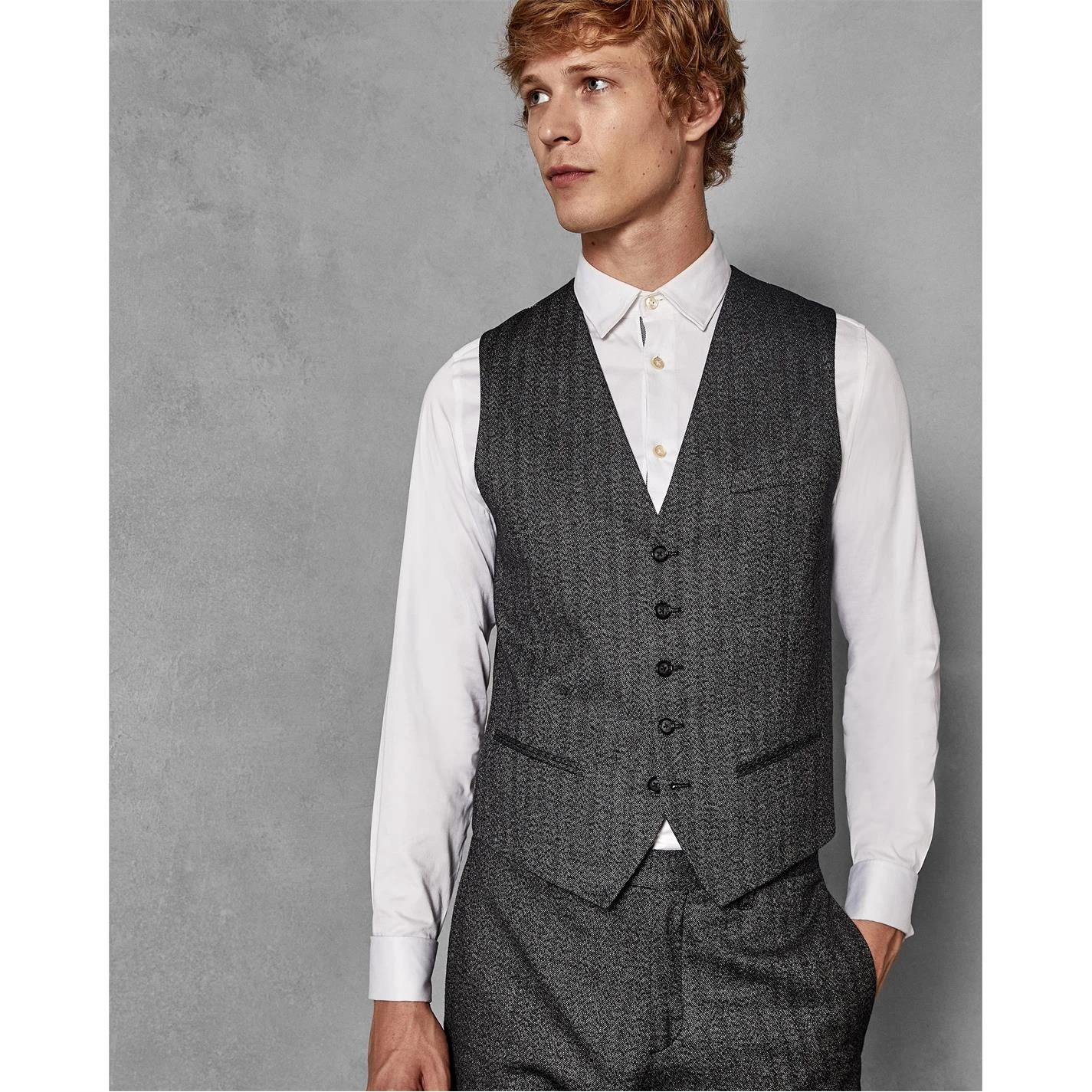Ted Baker Swai Waistcoat for Complete Suits Colour Charcoal 3 Ted Baker Swai Waistcoat for Complete Suits Colour Charcoal