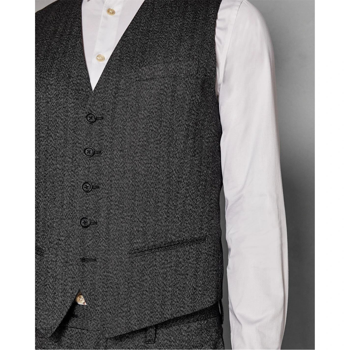 Ted Baker Swai Waistcoat for Complete Suits Colour Charcoal 4 Ted Baker Swai Waistcoat for Complete Suits Colour Charcoal - Image 2
