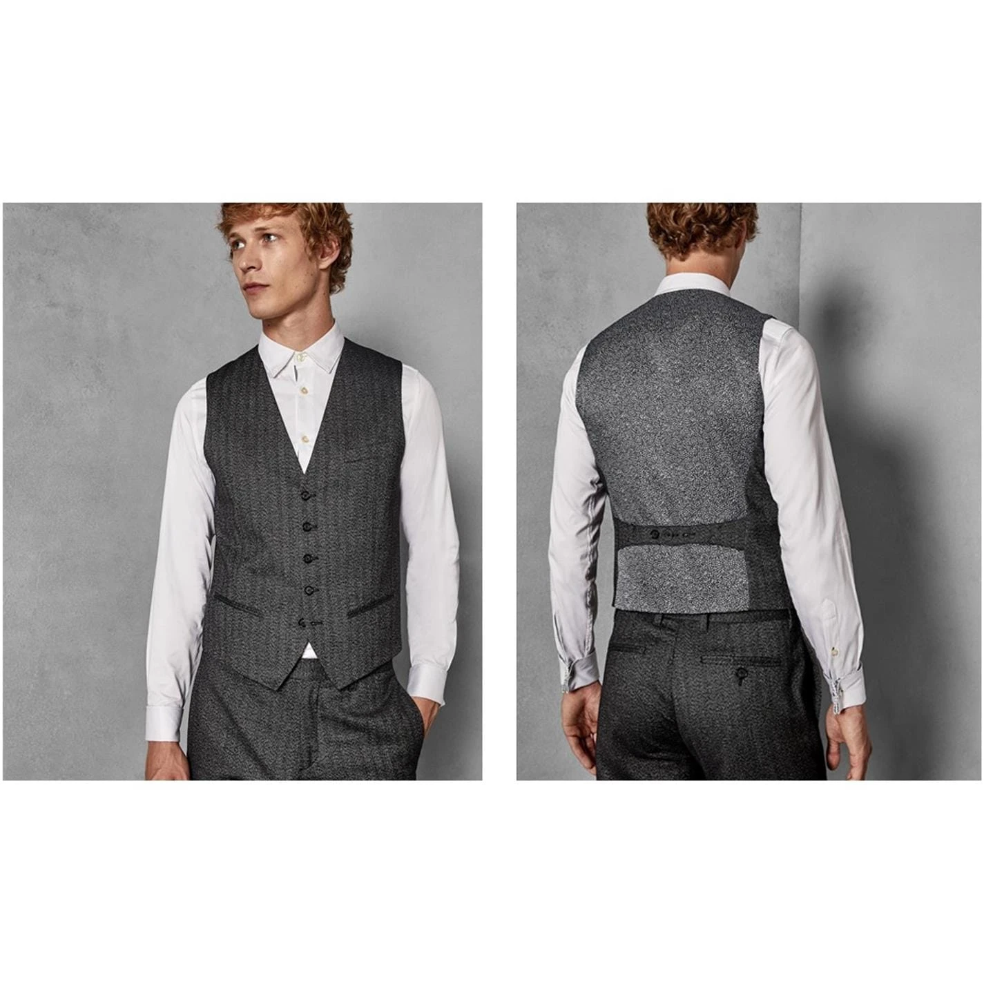 Ted Baker Swai Waistcoat for Complete Suits Colour Charcoal 5 Ted Baker Swai Waistcoat for Complete Suits Colour Charcoal - Image 3