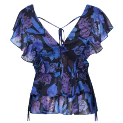 Ted Baker Rowyn Frill Top for Blouses & Shirts Colour Dk-Navy -Ted Baker shop online 57123318 xxl a10