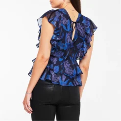 Ted Baker Rowyn Frill Top for Blouses & Shirts Colour Dk-Navy -Ted Baker shop online 57123318 xxl a2