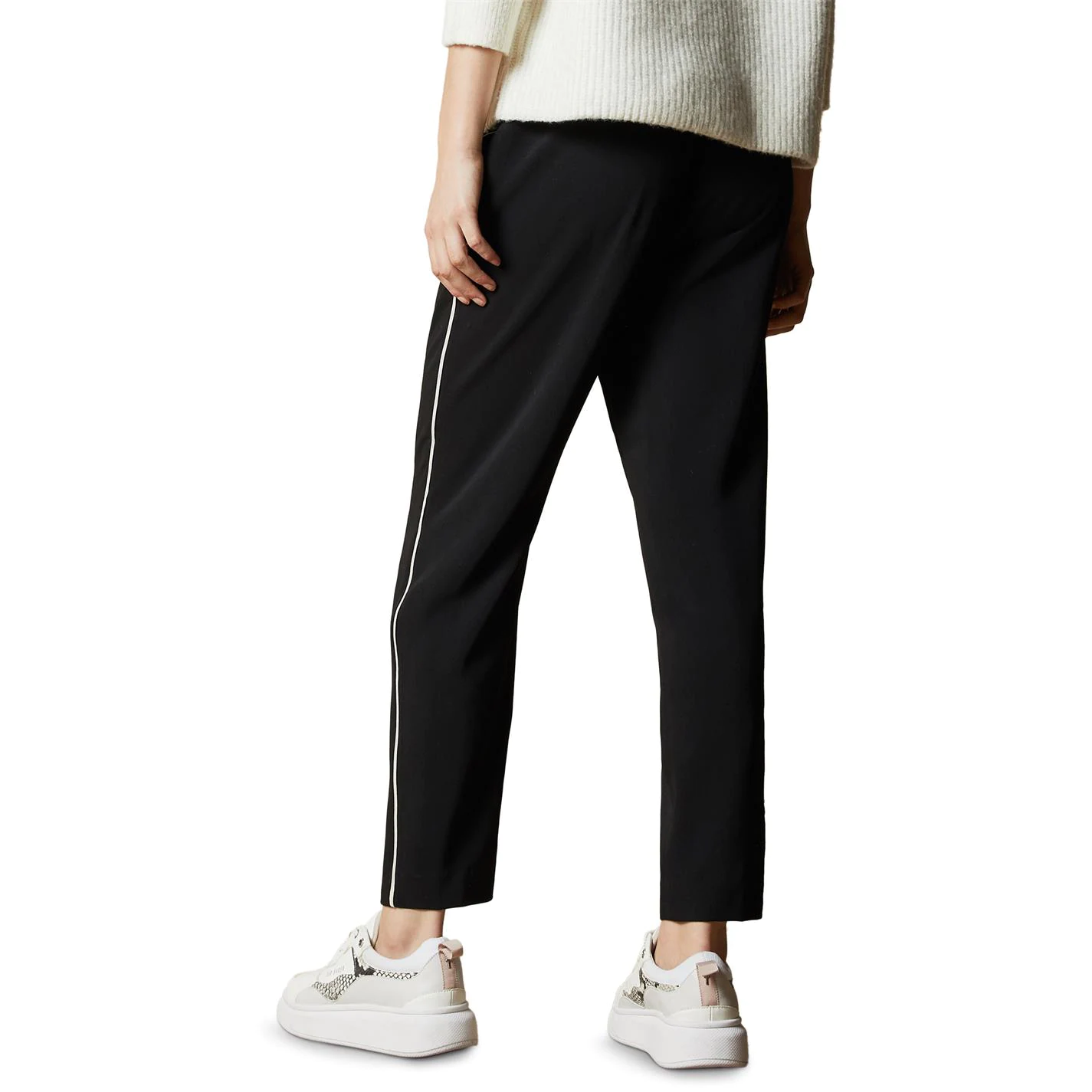 Ted Baker Ted Baker Stripe Embroidered Joggers Womens for Running Trousers Colour Black 5 Ted Baker Ted Baker Stripe Embroidered Joggers Womens for Running Trousers Colour Black - Image 3