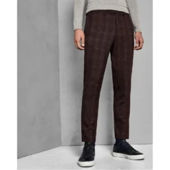 Ted Baker Ditro Boucle Trousers for Complete Suits Colour Dark Red