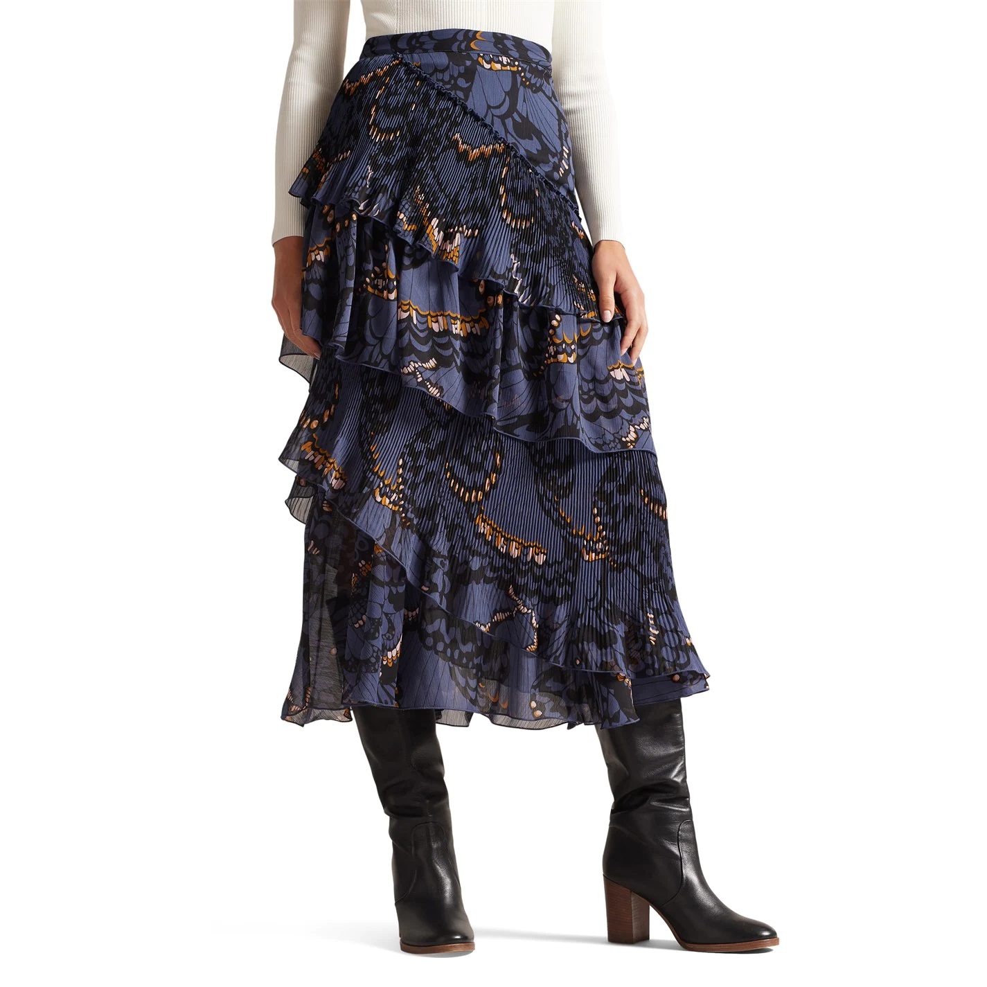 Ted Baker Furela Midi Skirt for Skirts Colour Navy 5 Ted Baker Furela Midi Skirt for Skirts Colour Navy - Image 3