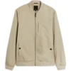 Ted Baker Bars Bomber Jacket for Big & Tall Coats & Jackets Colour Stone -Ted Baker shop online 60990704 xxl