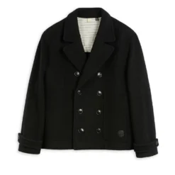 Ted Baker Atllas Peacoat for Big & Tall Coats & Jackets Colour Black