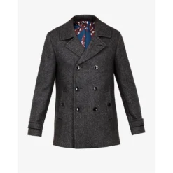 Ted Baker Wool Peacoat for Coats & Jackets Colour Grey