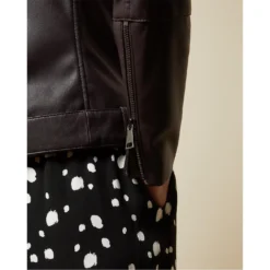 Ted Baker Ppiy Biker Jacket for Coats & Jackets Colour Deep Purple -Ted Baker shop online 61198624 xxl a4