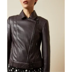 Ted Baker Ppiy Biker Jacket for Coats & Jackets Colour Deep Purple -Ted Baker shop online 61198624 xxl a5