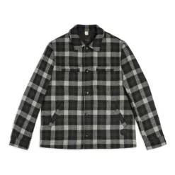 Ted Baker Incline Check Overshirt for Big & Tall Coats & Jackets Colour Grey