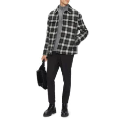 Ted Baker Incline Check Overshirt for Big & Tall Coats & Jackets Colour Grey -Ted Baker shop online 61802302 xxl a3